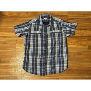 Columbia Men’s L Plaid Button Up Shirt Short Sleeve Outdoor Casual